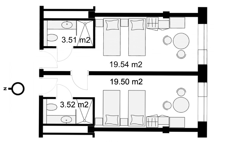 Apartament 2-pokojowy 46,07 m2