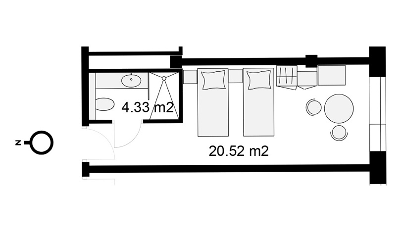 Apartament 1-pokojowy 24,85 m2