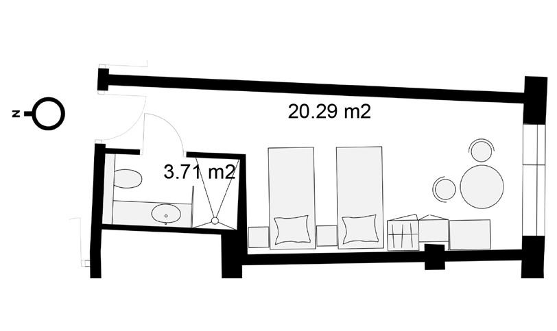 Apartament 1-pokojowy 24 m2